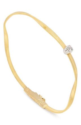Marco Bicego Marrakech Diamond Coil Bracelet in 18K Yellow/white Gold at Nordstrom, Size Medium