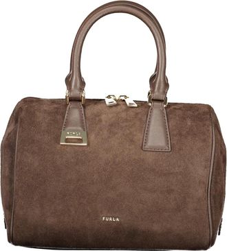 Furla Olivia M Boston Bag - Dames - Handtassen - Bruin - ONE Size - Polyester - Tassen