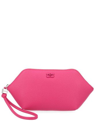 Ganni Recycled Leather Coin Purse - Pink