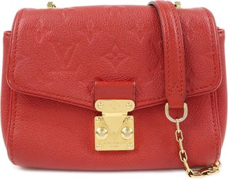 Louis Vuitton Saint Germain Monogram Empreinte Leather Red Leather Handbag (Pre-Owned)