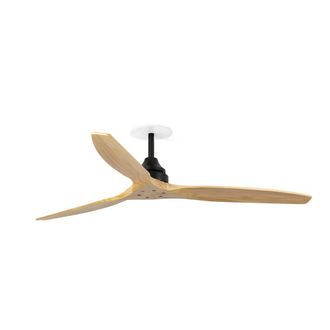 Netlighting Alo Recessed 152cm Ceiling Fan Matt Black Pine Blades