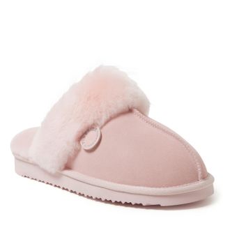 Dearfoams Fireside by Dearfoams Womens Sydney Genuine Shearling Scuff Slipper