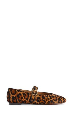 Madewell The Remy Leopard Mary Jane Flat in Caramel Multi at Nordstrom, Size 9.5