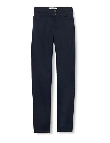 Pantalon Slim Tissage Popeline Bleu Naf Naf Femme - 2397308-bleu00