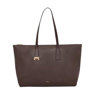 Furla Olivia L Tote - Dames - Tassen - Bruin - Maat: ONE Size Zijde