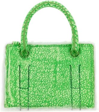 DENTRO Printed Leather Mini Otto Handbag