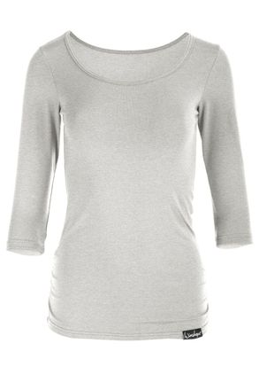 Winshape 3/4-Arm-Shirt WINSHAPE WS4, Damen, Gr. XS, grau (grau melange), 48% Baumwolle, 48% Polyester, 4% Elasthan, Rundhals, Shirts 3/4-Arm-Shirt