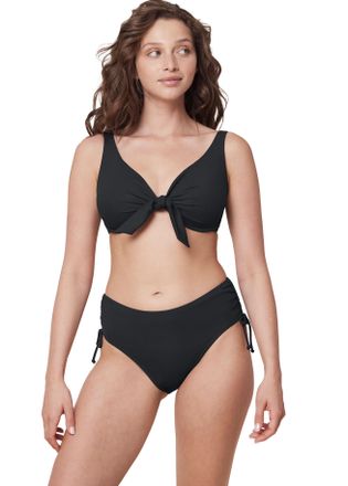 Triumph B&uuml;gel-Bikini-Top TRIUMPH Summer Glow W sd, Damen, Gr. 38, Cup B, schwarz, Microfaser, Elasthan, Recycling-Polyamid, Waffelmuster, strukturiert, unifar