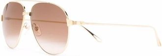 Cartier Santos Aviator Zonnebril - Dames - Zonnebrillen - Geel - 59 MM - Accessoires