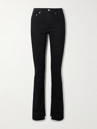 A Gold E Jeans Svasati A Vita Alta Ingram Split - Nero