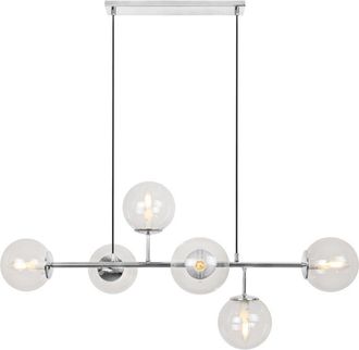 OEM L&aacute;mpara De Techo Siena Cromada 6 L&aacute;mpara Plana Luz E14 Brazos De Largo