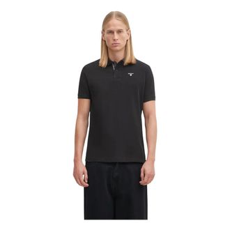 Barbour Pique Polo - Heren - Tops - Zwart - Maat: 2XL Katoen