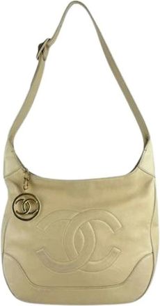Chanel Pre-owned Shoulder Bags, female, Beige, Size: ONE SIZE Pre-owned Vintage Shoulder Bag