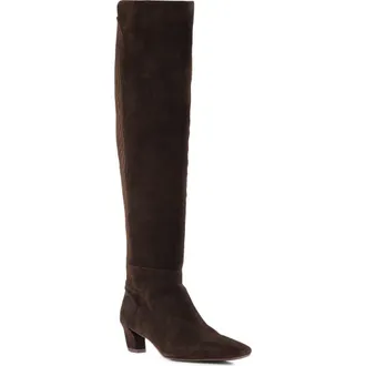 Seychelles Casting Call Leather Over the Knee Boot in Dark Brown at Nordstrom, Size 9.5