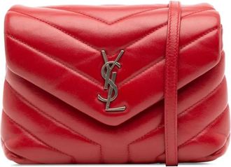Saint Laurent 2018 Toy Matelasse Monogram LouLou leren crossbodytas - Rood