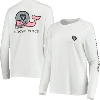Vineyard Vines Womens Vineyard Vines White Las Vegas Raiders Helmet Long Sleeve T-Shirt at Nordstrom, Size X-Large
