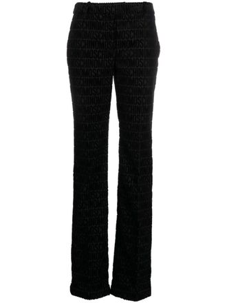 Moschino Pantaloni slim con stampa - Nero