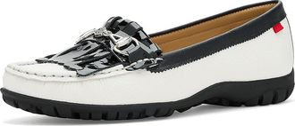 Marc Joseph New York Lexington Golf Womens Golf Shoes White Grainy/Black Patent : 9.5 M, Leather