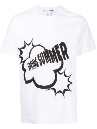 Comme Des Gar&ccedil;ons T-shirt con stampa - Bianco