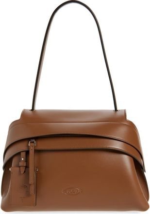 Tod's Medium Wave Leather Shoulder Bag in Rame at Nordstrom