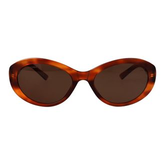Balenciaga Sunglasses, unisex, Brown, Size: 56 MM Flat Oval Sunglasses