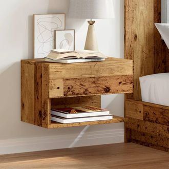 vidaXL Vidaxl Comodini Da Parete 2pz Legno Antico