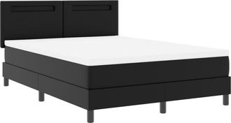 vidaXL Vidaxl - Bed Frame with Mattress Black 160 x 200 cm Faux leather