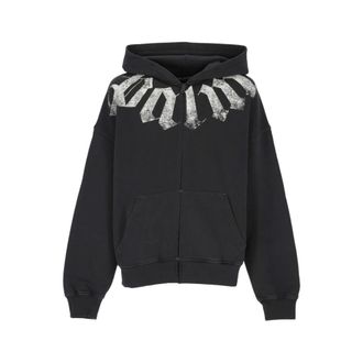 Palm Angels Heren, Sweatshirts & Hoodies, Zwart, Maat: 2XL Katoen