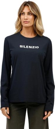Aspesi Lange mouw Silenzio T-shirt - Dames - Longsleeves - Blauw - S - Tops