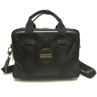 Gucci Black Nylon Canvas Briefcase (Pre-Owned)