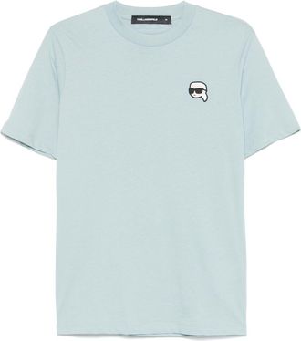 Karl Lagerfeld Karl Ikon T-shirt met patch - Blauw