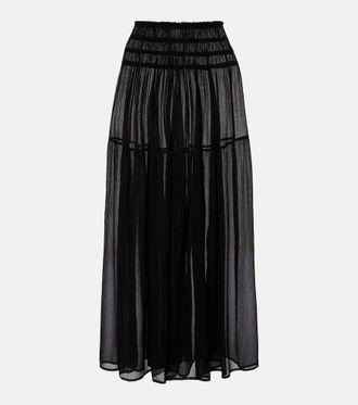 Eres Irresistible silk chiffon maxi skirt
