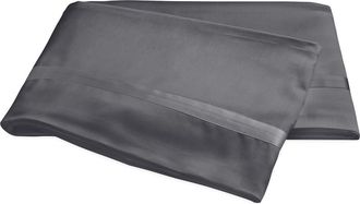Matouk Nocturne Flat Sheet in Charcoal at Nordstrom, Size Full