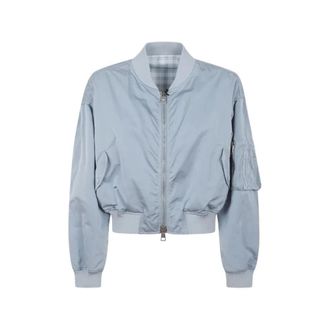 Ermanno Scervino Bomber Jackets, female, Blue, Size: XS Reversible Bomber Jacket