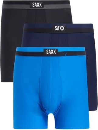Saxx Assorted 3-Pack Sport Mesh Boxer Briefs in Bold Blue/Marine/Black at Nordstrom Rack, Size Xx-Large