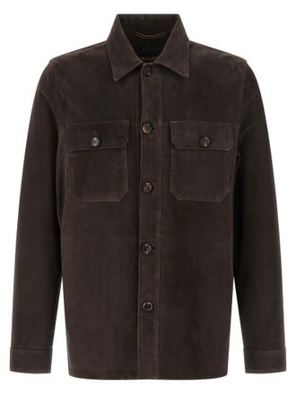 Moorer Brown Lamb Leather Leather Mens Jacket