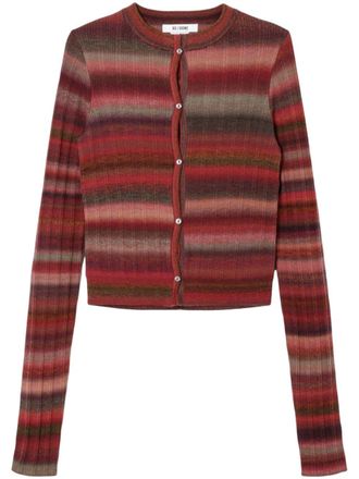 Re/Done Geribbeld vest met ronde hals - Rood