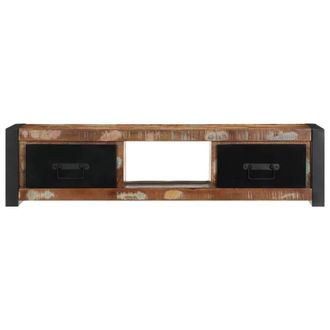 Berkfield Home TV Cabinet 100x30x25 cm Solid Wood Reclaimed in Brown | Size: 100 x 30 x 25 cm