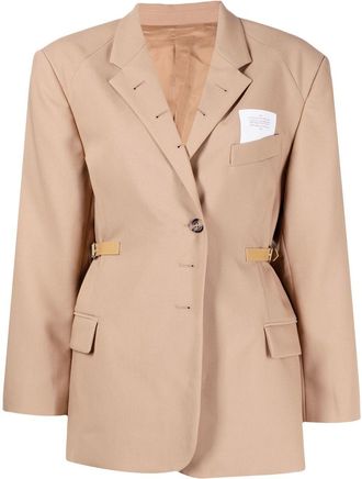 Rokh single-breasted tailored blazer - women - Viscose/Polyester/Spandex/Elastane - 36 - Brown