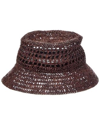 Bruno Magli Crochet Short Brim Bucket Hat