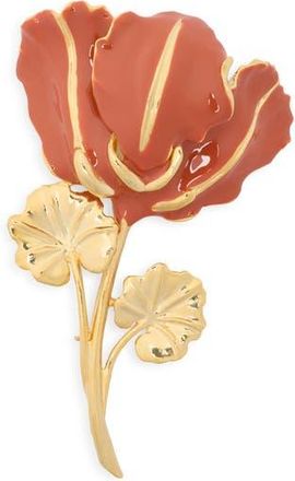 Kenneth Jay Lane Enamel Flower Pin in Red at Nordstrom Rack