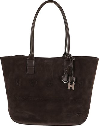 Hogan Address Small Suede Tote Bag