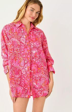Lilly Pulitzer Kwitney Long Sleeve Cotton Cover-Up