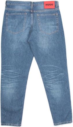 HUGO BOSS Hugo Mens 634 Tapered Fit Jeans - Distressed Blue - Size 34W/32L