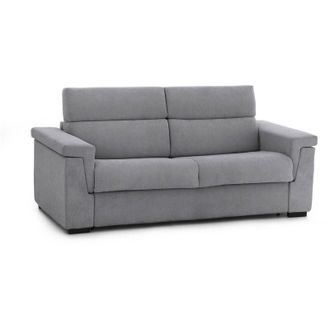 Dmora Dmora - Sof&aacute; Fijo 2 Plazas Ondina, Sof&aacute; Lineal Para Sal&oacute;n, Acolchado, Desenfundable, Calidad 100% Made In Italy, 185x95 H100 Cm, Gris Claro