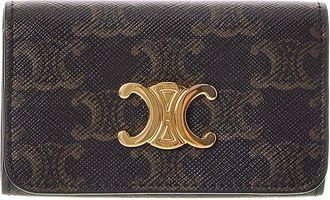 Celine Celine Triomphe Coated Canvas & Leather Key Case