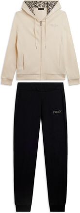 Freddy Tuta con zip e cappuccio con interno animalier