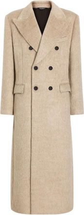 Dolce & Gabbana Cappotto doppiopetto con revers a lancia - Toni neutri