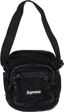 SUPREME Denim Shoulder Bag Black FW25B4-BLACK