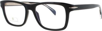 David Beckham Mens Gold Tone Rectangular Eyeglass Frames 1073/Bb